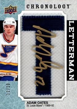 2018-19 Upper Deck Chronology - Letterman Patches Manufactured Letter Relics #L-ST-AO Adam Oates Front