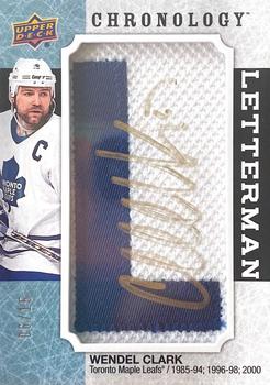 2018-19 Upper Deck Chronology - Letterman Patches Manufactured Letter Relics #L-TO-WC Wendel Clark Front