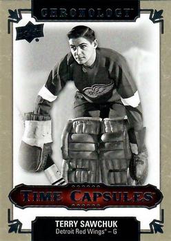 2018-19 Upper Deck Chronology - Time Capsules Rip Cards #TC-23 Terry Sawchuk Front