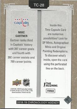 2018-19 Upper Deck Chronology - Time Capsules Rip Cards #TC-28 Mike Gartner Back