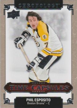 2018-19 Upper Deck Chronology - Time Capsules Rip Cards #TC-34 Phil Esposito Front