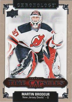 2018-19 Upper Deck Chronology - Time Capsules Rip Cards #TC-38 Martin Brodeur Front