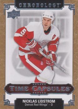 2018-19 Upper Deck Chronology - Time Capsules Rip Cards Gold #TC-41 Nicklas Lidstrom Front
