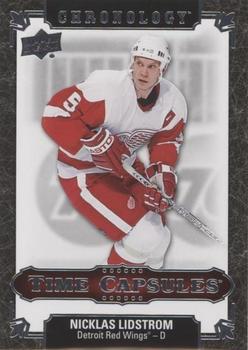 2018-19 Upper Deck Chronology - Time Capsules Rip Cards Black #TC-41 Nicklas Lidstrom Front