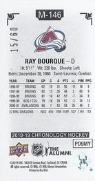 2018-19 Upper Deck Chronology - Time Capsules Canvas Mini #M-146 Ray Bourque Back