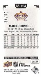 2018-19 Upper Deck Chronology - Time Capsules Canvas Mini #M-154 Marcel Dionne Back