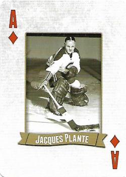 2014 Frameworth Hockey Legends Playing Cards #A♦ Jacques Plante Front