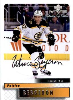 2019-20 Upper Deck MVP - Stanley Cup Edition 20th Anniversary Silver Script #19 Patrice Bergeron Front