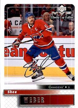 2019-20 Upper Deck MVP - Stanley Cup Edition 20th Anniversary Silver Script #77 Shea Weber Front