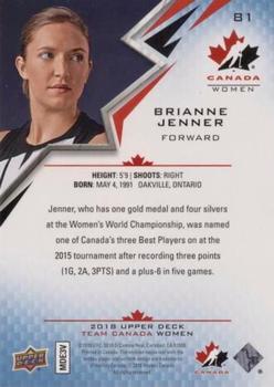 2018 Upper Deck Team Canada Juniors - Blue #81 Brianne Jenner Back
