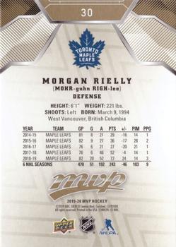 2019-20 Upper Deck MVP - Gold Script #30 Morgan Rielly Back