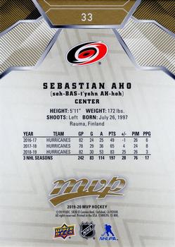 2019-20 Upper Deck MVP - Gold Script #33 Sebastian Aho Back