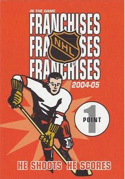 2004-05 In The Game Franchises Canadian - He Shoots He Scores Redemption Points #NNO Red Front