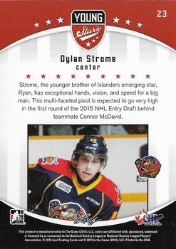 2015 In The Game CHL Draft - Silver #23 Dylan Strome Back
