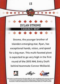 2015 In The Game CHL Draft - Gold #13 Dylan Strome Back
