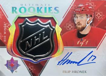 2018-19 Upper Deck Ultimate Collection - Ultimate Rookies Autograph Shield #70 Filip Hronek Front