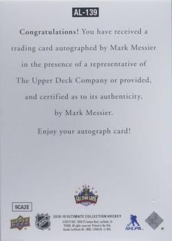 2018-19 Upper Deck Ultimate Collection - 1997 Ultimate Legends Signatures #AL-139 Mark Messier Back