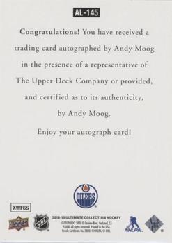 2018-19 Upper Deck Ultimate Collection - 1997 Ultimate Legends Signatures #AL-145 Andy Moog Back
