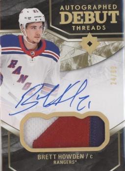 2018-19 Upper Deck Ultimate Collection - Autographed Debut Threads Patch #DTA-BH Brett Howden Front