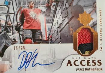 2018-19 Upper Deck Ultimate Collection - Ultimate Access Copper Patch Autograph #UAA-DB Drake Batherson Front