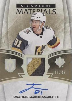 2018-19 Upper Deck Ultimate Collection - Ultimate Materials Signatures #UMS-JM Jonathan Marchessault Front