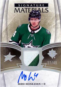 2018-19 Upper Deck Ultimate Collection - Ultimate Materials Signatures #UMS-MH Miro Heiskanen Front