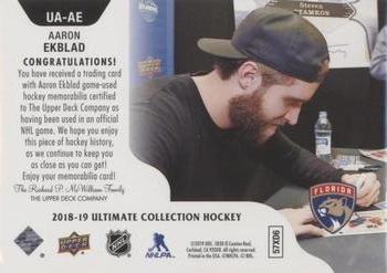 2018-19 Upper Deck Ultimate Collection - Ultimate Access Jersey #UA-AE Aaron Ekblad Back