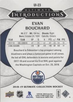 2018-19 Upper Deck Ultimate Collection - Ultimate Introductions #UI-23 Evan Bouchard Back