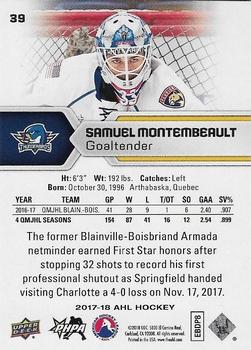 2017-18 Upper Deck AHL - Rainbow Foil #39 Samuel Montembeault Back
