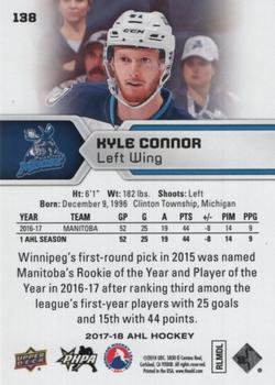 2017-18 Upper Deck AHL - Rainbow Foil #138 Kyle Connor Back