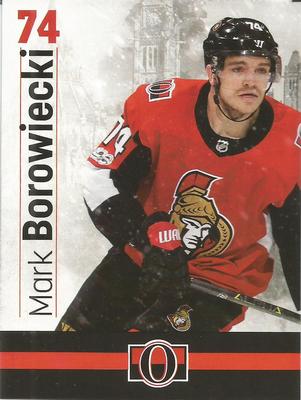2017-18 Ottawa Senators Fan Pack #NNO Mark Borowiecki Front