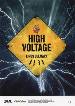 2014-15 SHL Elitset - High Voltage #14 Linus Ullmark Back