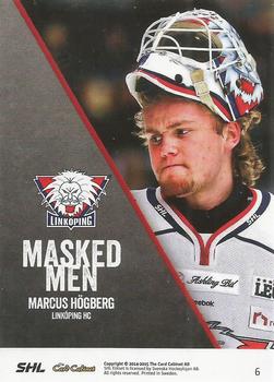 2014-15 SHL Elitset - Masked Men #6 Marcus Högberg Back