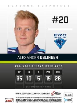 2013-14 Playercards Premium Serie Update (DEL) - Seasons Surprises #DEL-SS05 Alexander Oblinger Back