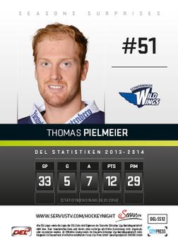 2013-14 Playercards Premium Serie Update (DEL) - Seasons Surprises #DEL-SS12 Thomas Pielmeier Back