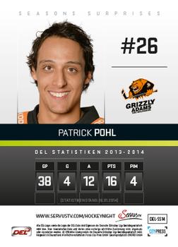 2013-14 Playercards Premium Serie Update (DEL) - Seasons Surprises #DEL-SS14 Patrick Pohl Back