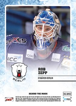 2013-14 Playercards Premium Serie Update (DEL) - Behind The Mask #DEL-BM02 Rob Zepp Back