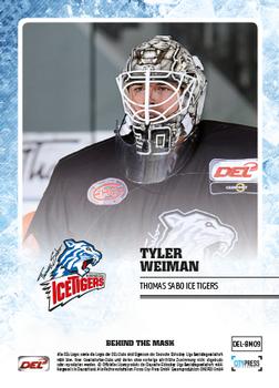 2013-14 Playercards Premium Serie Update (DEL) - Behind The Mask #DEL-BM09 Tyler Weiman Back