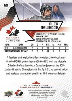 2019 Upper Deck Team Canada Juniors #69 Alex Newhook Back