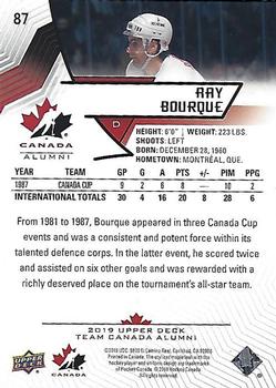 2019 Upper Deck Team Canada Juniors #87 Ray Bourque Back