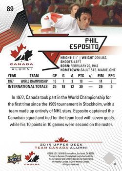 2019 Upper Deck Team Canada Juniors #89 Phil Esposito Back