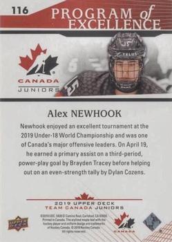 2019 Upper Deck Team Canada Juniors #116 Alex Newhook Back