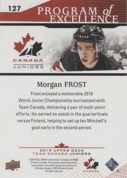 2019 Upper Deck Team Canada Juniors #127 Morgan Frost Back