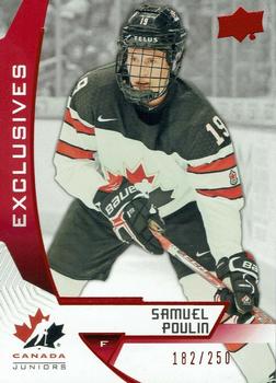 2019 Upper Deck Team Canada Juniors - Exclusives #9 Samuel Poulin Front