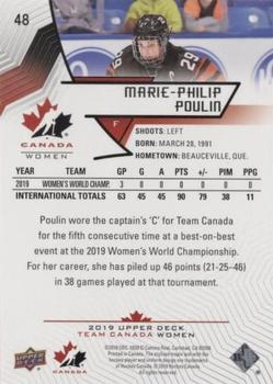 2019 Upper Deck Team Canada Juniors - Exclusives #48 Marie-Philip Poulin Back