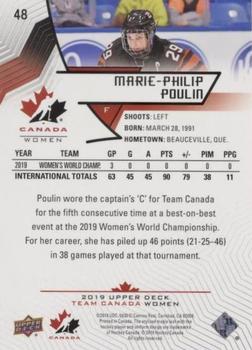 2019 Upper Deck Team Canada Juniors - High Gloss #48 Marie-Philip Poulin Back