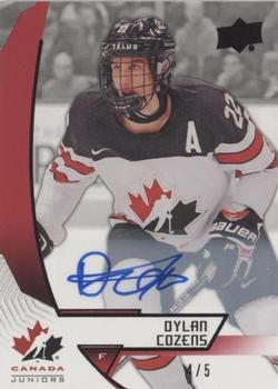 2019 Upper Deck Team Canada Juniors - Black Autographs #11 Dylan Cozens Front