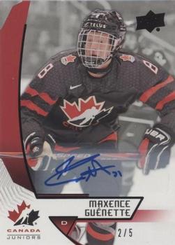 2019 Upper Deck Team Canada Juniors - Black Autographs #18 Maxence Guenette Front