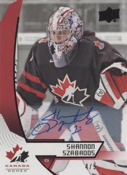 2019 Upper Deck Team Canada Juniors - Black Autographs #60 Shannon Szabados Front