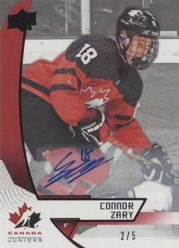 2019 Upper Deck Team Canada Juniors - Black Autographs #72 Connor Zary Front